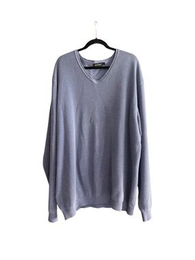 St. Croix Purple Textured Knit V-Neck Sweater 2XLT Tall Quiet Luxury Classic BB8